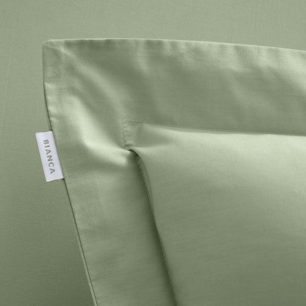 Bianca 200 Thread Count Cotton Percale Oxford Pillowcase Pair