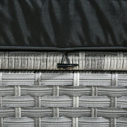 Wyld Haus Sakale Grey Rattan 9 Seater Garden Furniture Set With Corner Sofa Footstools And Glass Table