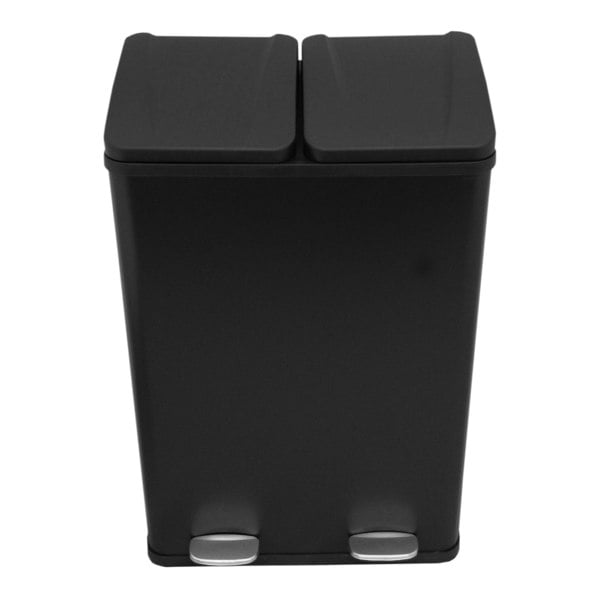 Monstershop 60L Dual-Compartment Kitchen Pedal Bin - Black