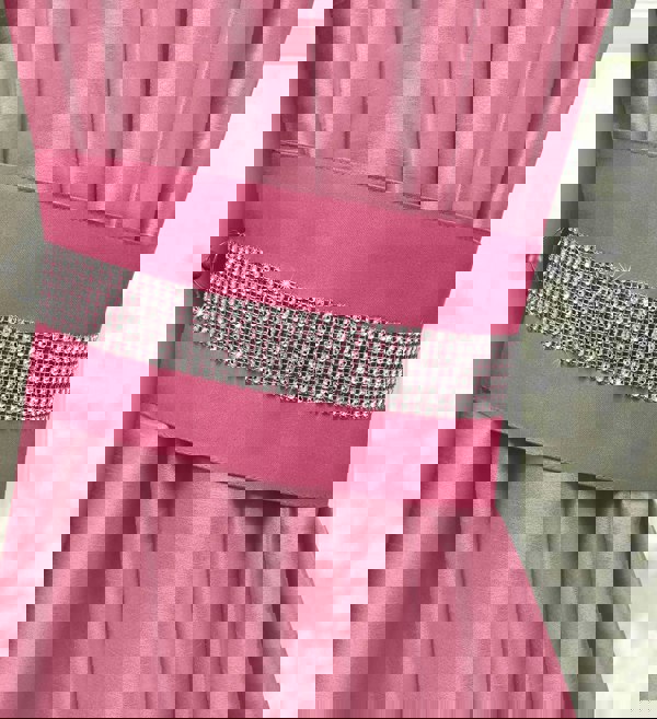 Intimates Manhattan Faux Silk Diamante Curtain Tieback Pair