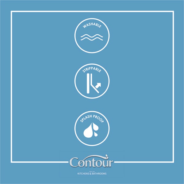 Contour Framed Quotes Wallpaper - Black & White Washable - 10m