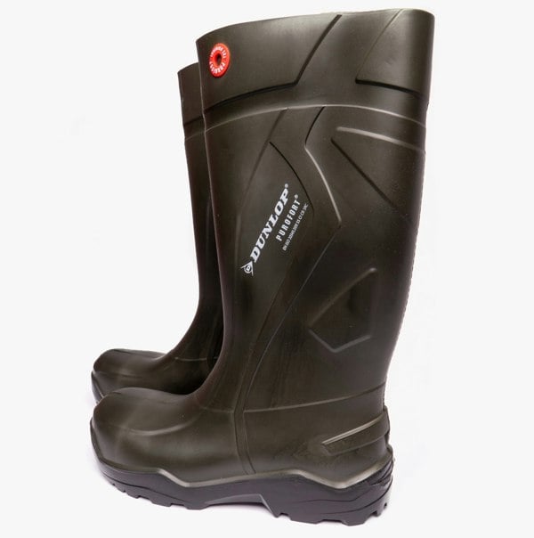 Dunlop PUROFORT+ Unisex S5 Full Safety Wellington Boots Green
