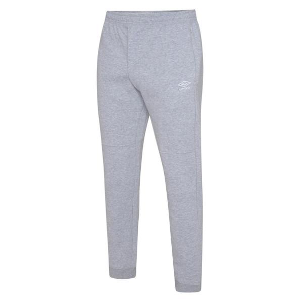 Umbro Mens Club Leisure Jogging Bottoms - Grey Marl/White - 
