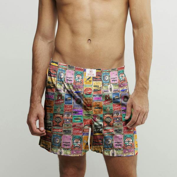 CLAUDIO'S GARAGE COTTON POPLIN PRINT BOXER SHORTS - Premium Men's Patterned Shirt by Claudio Lugli | Bold Design, Tailored Fit, Best Printed Shirts