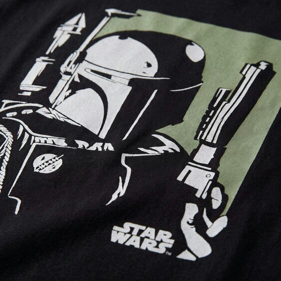 Star Wars Boba Fett Long Sleeve Graphic T-Shirt Size XXL Black