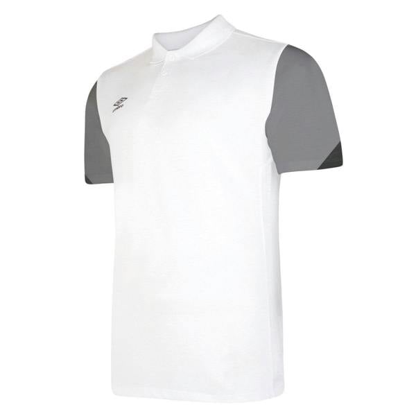 Umbro Kids Total Training Polo Shirt - White/Titanium/Black