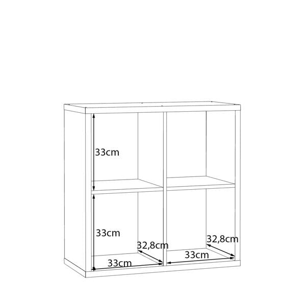 Furniture To Go Mauro 2x2 Storage Unit in Blue