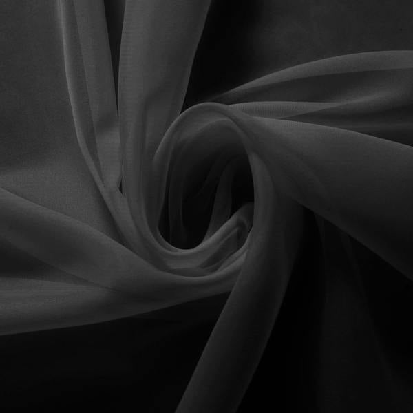 Luxury Living Voile Tab Top Curtain Pair with Crystal Tie Backs Sheer Window Panels