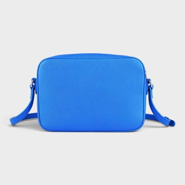 Burberry Camera Bag Calfskin Leather Vivid Blue
