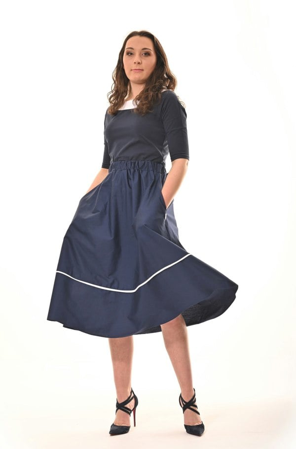 Frock Tales Boating Top - Navy And White