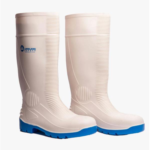 Amblers Safety FS98 Wellington Safety Boots in White