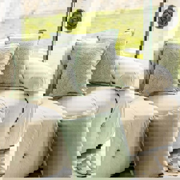 Anyhouz Anypillow Leaf Embroidered Plush Pillowcase Cushion