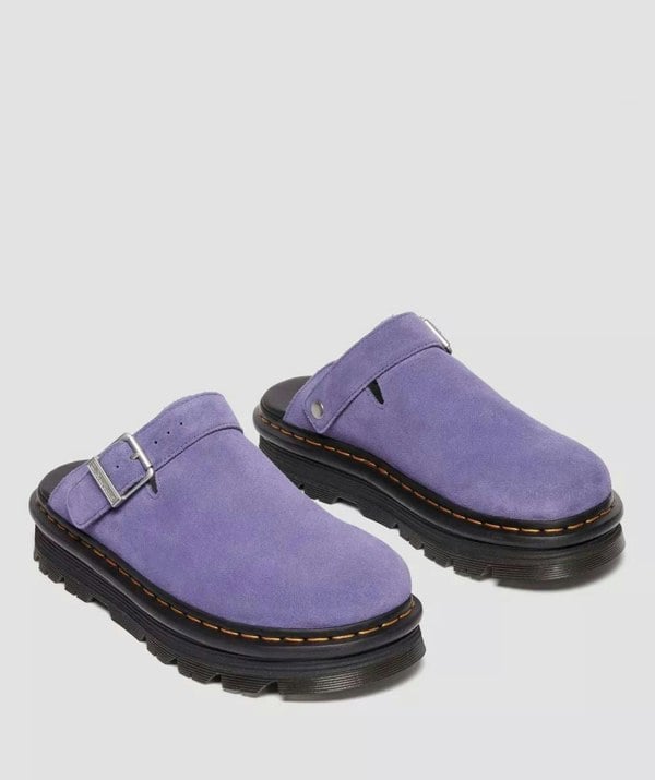 Dr. Martens Zebzag EH Suede Twilight Purple Mule