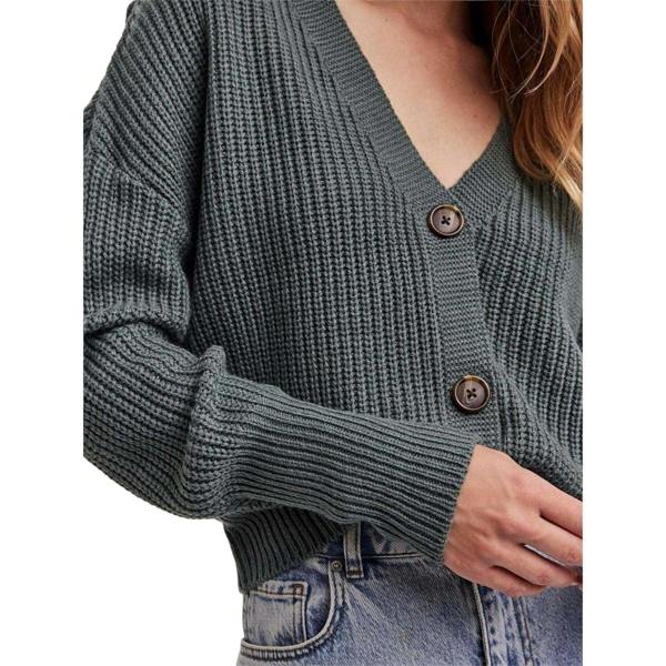 Vero Moda Womens/Ladies Ribbed Cuffed Relaxed Fit Cardigan - Balsam Green - 