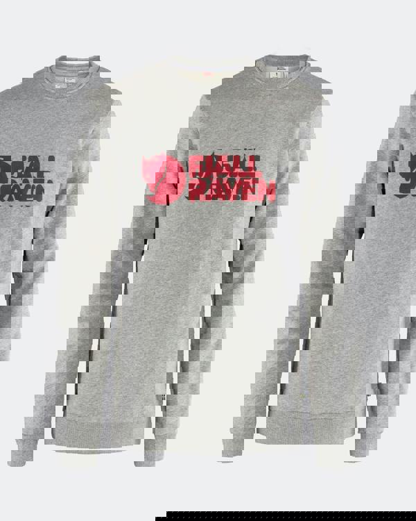 Fjallraven Logo Mens Sweatshirt - Grey-Melange 020-999 - CHO - Designer Mens Sweatshirts