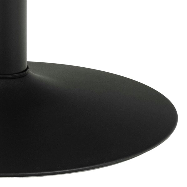 Wyld Haus Aars Round Black Marble Effect Dining Table Trumpet Base