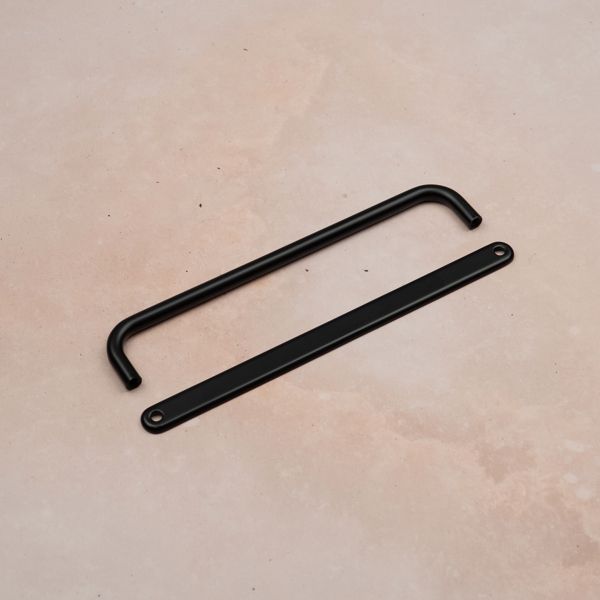 Handle & Home Matt Black Loop Cabinet Handles with Backplate