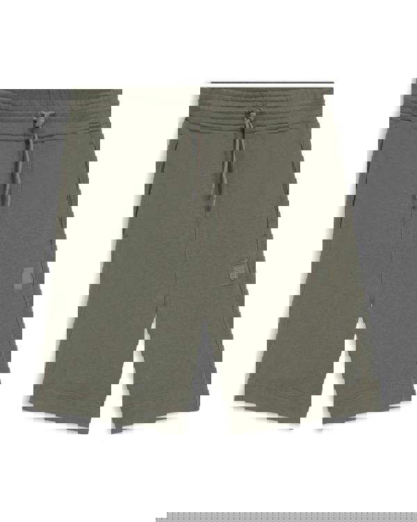 BOSS Orange Sewalk Mens Cotton-Terry Shorts With Logo Badge - Open Grey 076