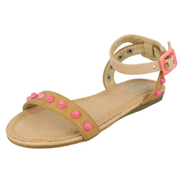 Spot On Girls Spot On Flat Ankle Strap Sandal H0116