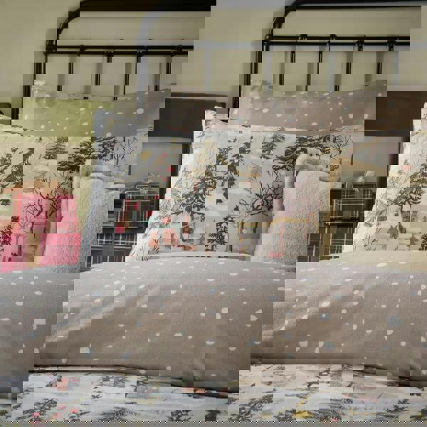 Furn Forest Festivities Brushed Cotton Duvet Cover Set - Natural - 