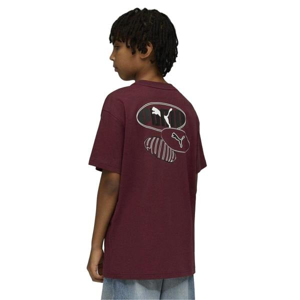 Puma Childrens/Kids Essentials Logo Regular T-Shirt - Burgundy - 