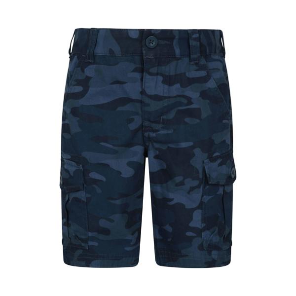 Mountain Warehouse Childrens/Kids Camo Cargo Shorts - Navy - 