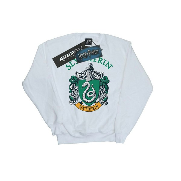 Harry Potter Girls Slytherin Crest Sweatshirt - White