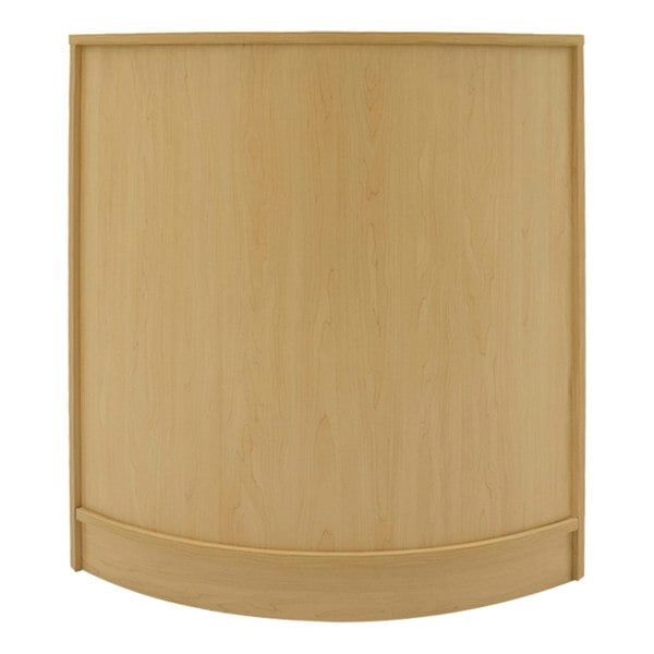 Curved maple counter from the Triton LED Shop Counter Set, featuring a smooth finish and seamless design for retail displays