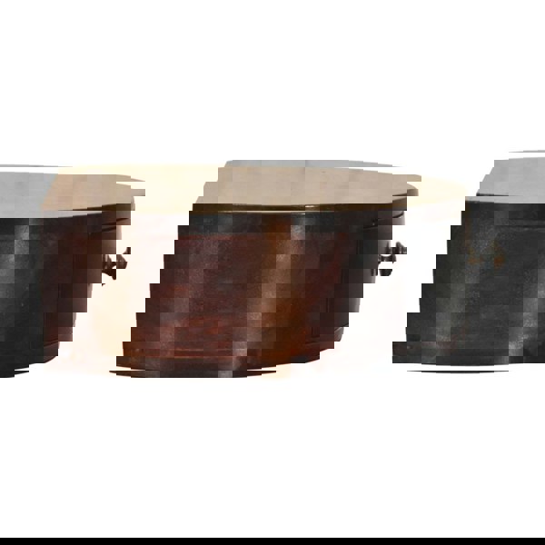 Artisan Furniture Solid Wood California Walnut Wall Mounted Rounded Bedside Table