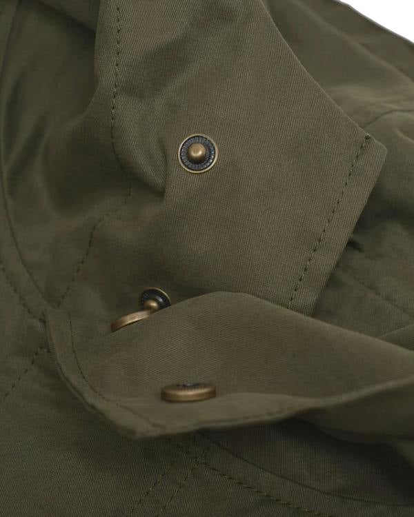 Lambretta Mens Shower Resistant Hooded Classic Badge Fishtail Parka