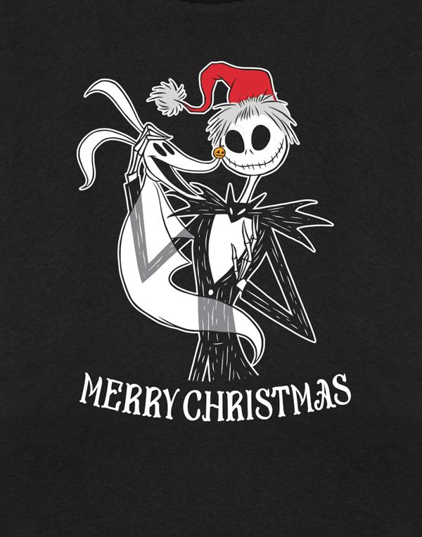 Disney Unisex Kids Black Merry Christmas Short Sleeved T-Shirt