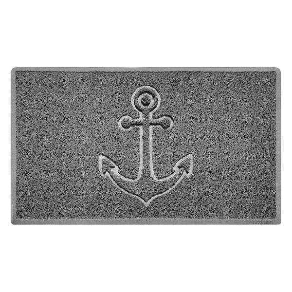 Nicoman "Anchors Away" Grey Spaghetti Door Mat