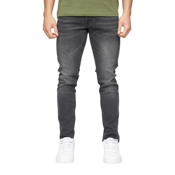 Crosshatch Mens Buraca Slim Jeans - Charcoal Wash - 