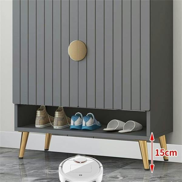 HYGRAD BUILT TO SURVIVE Modern Hallway Shoe Storage Cabinet, 2 Doors – Grey or White | HYGRAD®