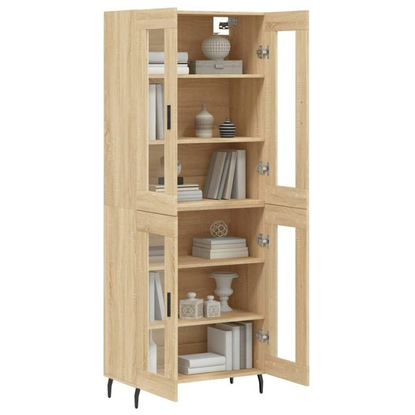 Berkfield Highboard Sonoma Oak 69.5x34x180 cm Engineered Wood