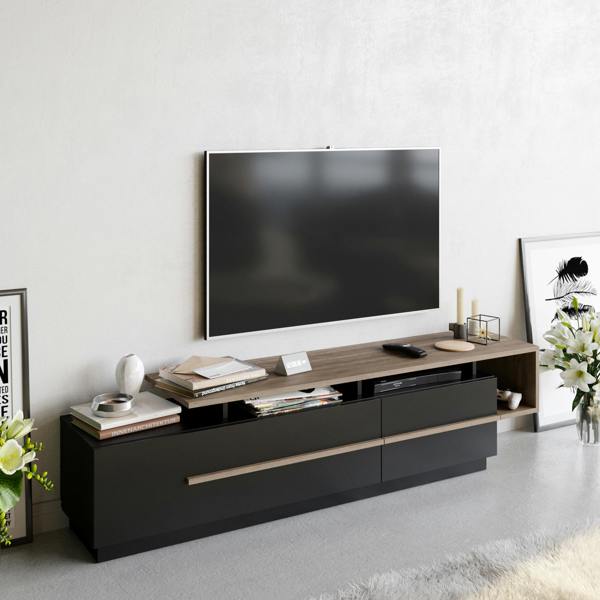 Decorotika Pia Modern Tv Stand TV Cabinet for TV's up to 65"