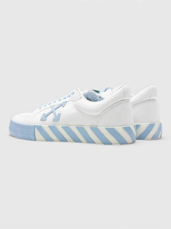Off-White Vulcanized Canvas Low Sneakers Light Blue White