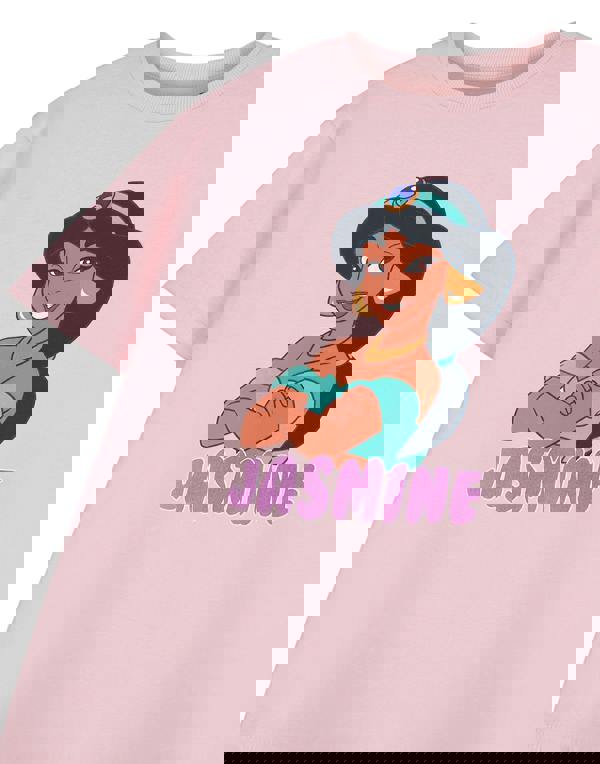 Disney Princess Girls Pink Jasmine Short Sleeved T-Shirt