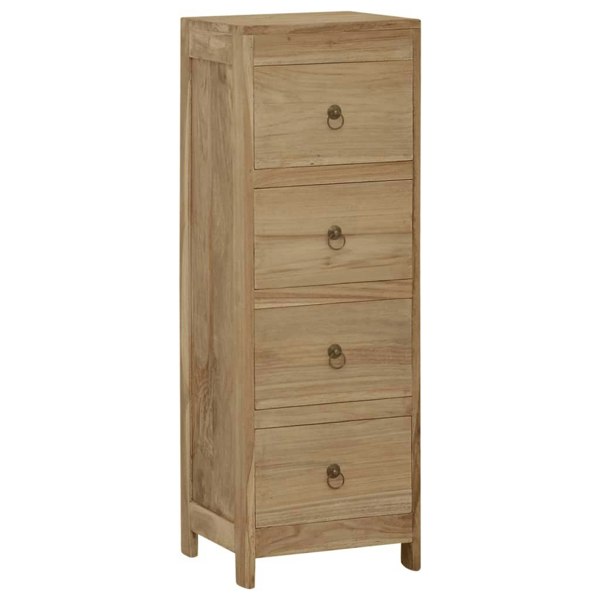 Berkfield Chest of Drawers 30x30x90 cm Solid Wood Teak