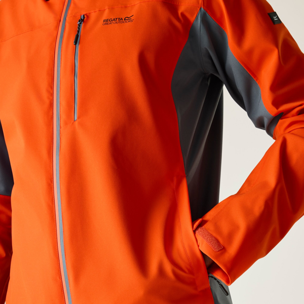 Regatta Mens Birchdale II Waterproof Jacket - Rusty Orange/Dark Storm