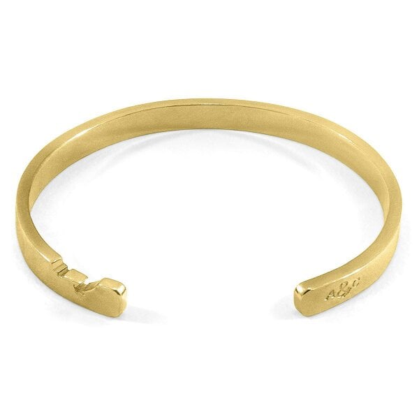 Anchor & Crew Axton Anchor Cutout Wayfarer 9ct Yellow Gold Bangle