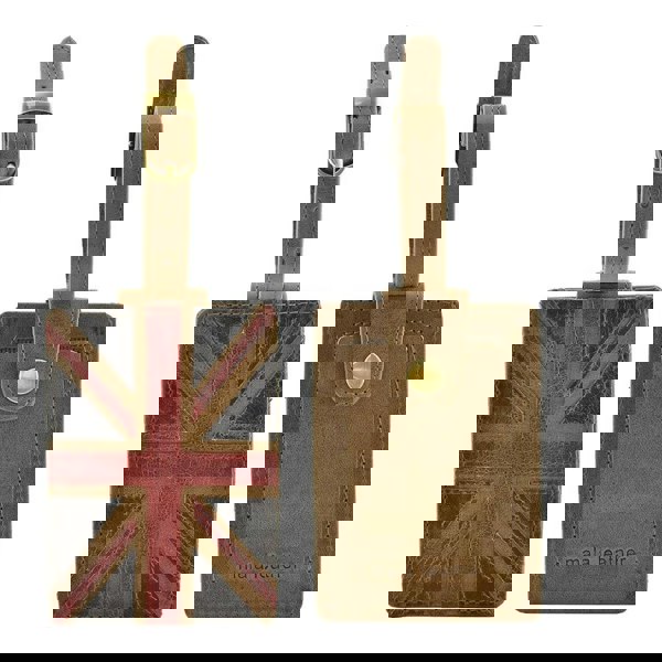 Mala Leather Union Jack Leather Passport & Luggage Tag Gift Set