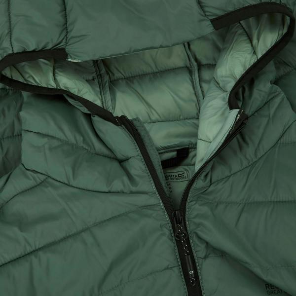 Regatta Mens Marizion Baffled Hooded Padded Jacket - Dark Forest Green - 