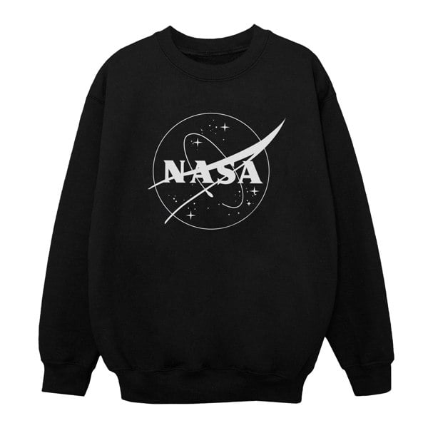 NASA Boys Classic Insignia Logo Monochrome Sweatshirt - Black