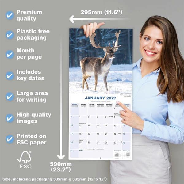 Seasons Calendar 2027, Wall Calendars, Month To View, Natural World, Gift
