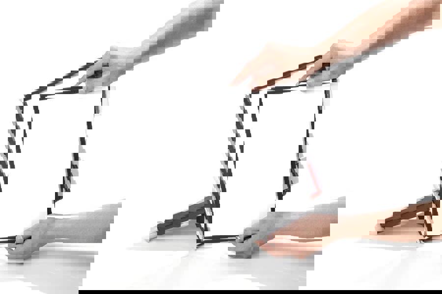 Durable SHERPA TABLE 10 Panel Display Panel Holder | 10 Panels | A4 Red & Black