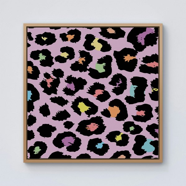 Warren Reed Pink Leopard Print Framed Canvas