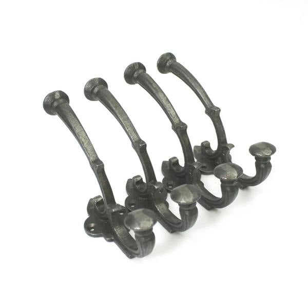 Antique Cast Iron Rollo Double Hat and Coat Hook 150mm