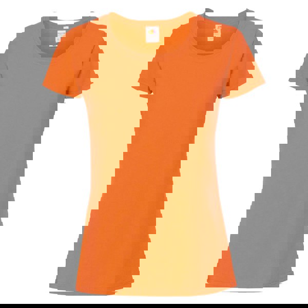 Fruit Of The Loom Womens/Ladies Fit Ringspun Premium Tshirt - Orange