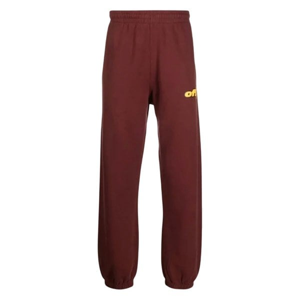 Off-White Off White Unisex Adult Thunder Stable Slim Jogging Bottoms - Burgundy